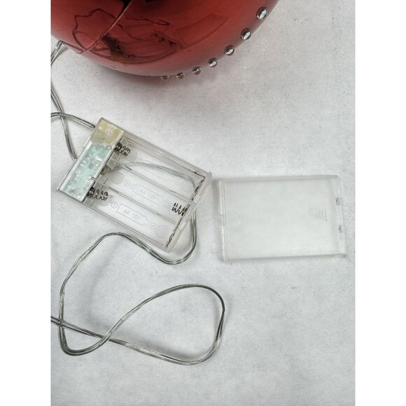 Large Red LED Christmas Ornament Ball 6" Hanging Motion Lights Battery Timer - Picture 6 of 12